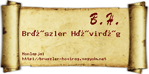 Brüszler Hóvirág névjegykártya
